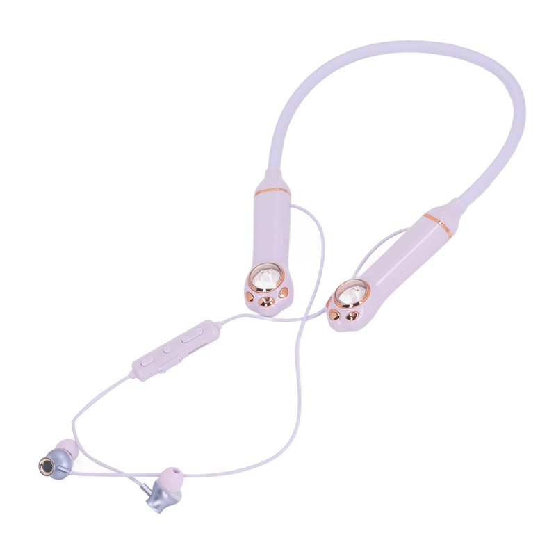 Neckband Earbuds IPX5 Bluetooth 5.3 Wireless Cat Pattern RGB Backlight