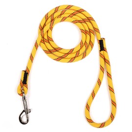 Atwood Rope MFG Braided Dog Leash Rope 3/8 Inch 5 Feet (Yellow with Black and Red Tracer)
