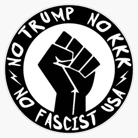 No Trump No Kkk No Fascist Usa Vinyl Decal Wall Laptop Bumper Sticker 5"