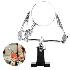 Lupa para JoyeríA, Lupa Rotativa 5X Lupa para Accesorios De JoyeríA con 2 Abrazaderas Que Ayudan A Soldar La Lupa Herramienta De Ayuda De La Tercera Mano