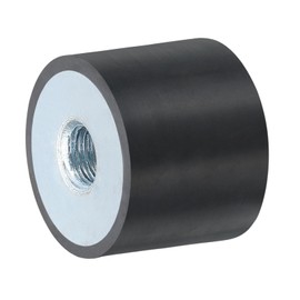 uxcell 25 x 20mm M8 Thread Female Rubber Mounts, Vibration Isolators, Replaces Anti Vibration Pads Flat Silent Block Base Block