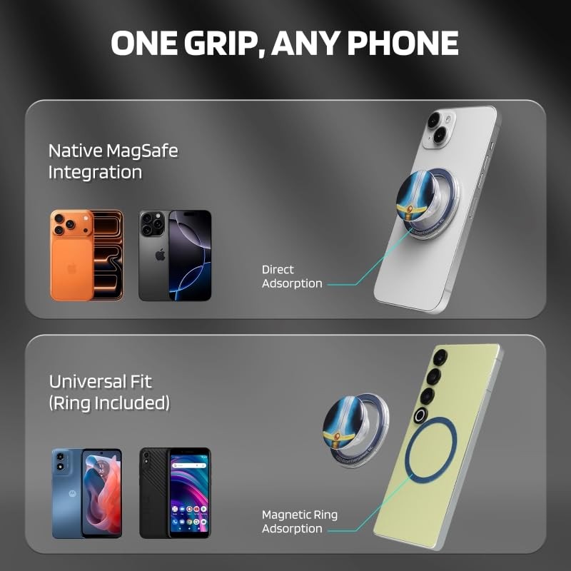 Blizzard Wow Phone Grip, Strong Magnetic Attraction, Detachable and Portable,