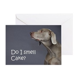 CafePress Weimaraner Birthday Card Matte Folded Greeting Card Glossy