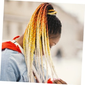 BIUDECO 5pcs Braiding Hair Extensions Synthetic Braid Headdress Fashionable Hair Accessories Gradient Ornament