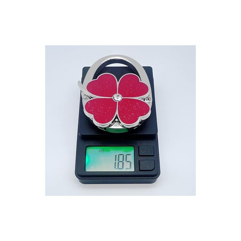 ROFLYER Four Leaf Clover Design Foldable Handbag Hanger Folding Purse