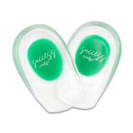 Success Talonera para Fascitis y Espolón - Gel Silicona de alto Grado - (3 pares) -Color Azul - Talla Chica (Transparente, Ch)