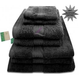100% Combed Egyptian Cotton, Bath Towel, Black