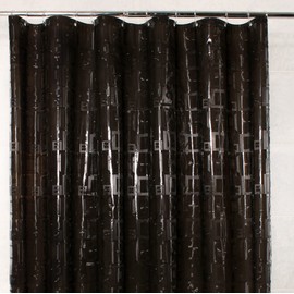 VENICE COLLECTIONS Shower Curtain Liner 3D Semi Transparent Heavy 8G Thick PEVA Waterproof Plastic Metal Grommets and Weighted Magnets 70 x 72 inches with Hooks Geometric Black