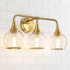 HAHZT Gold Bathroom Vanity Light 3-Lights Bathroom Light Fixtures Over