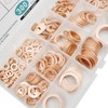 SHRJ 300pcs Premium Copper Metric Sealing Crush Washers Assortment Kit,