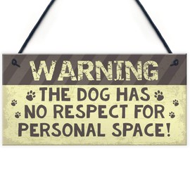 RED OCEAN Dog Sign For Home Beware Of The Dog Sign Funny Dog Gift Funny Pet Sign For Home