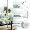 Hershii 4-Tier Indoor Plant Stand Tension Pole Corner Standing Shelf