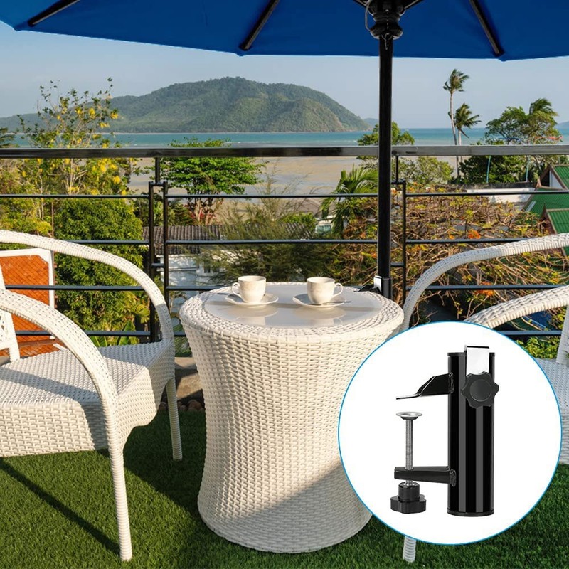 Anyingkai Parasol Holder, Balcony Railing, Adjustable, Space-saving Parasol Holder, Balcony