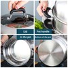 MANO Steamer Pot for Cooking 11 inch Steam Pots with