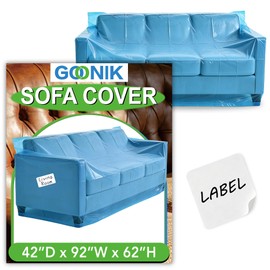 GOONIK Sofa Cover for Moving and Storage, Waterproof Furniture Cover Moving Bag with 2 Label, 92 x 62 x 42 Inch, Blue