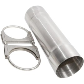 5"ID x 17" Length Exhaust Pipe Stainless Steel Exhaust Tubing with 2x U Bolt Clamps