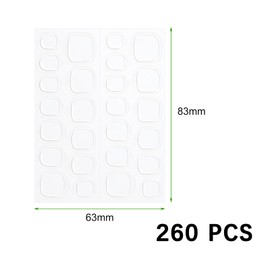 False Nails Stickers (260 Piece), 83 * 63mm Double-Side Glue Nail Sticker, Nail Glue Stickers Transparent, for Fake Nails Tips DIY Nail Art Decoration