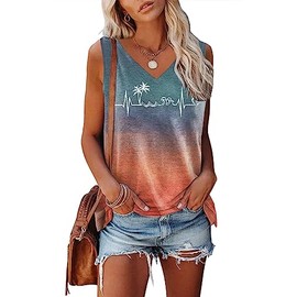 Womens Tank Tops Sleeveless Yoga Shirts Summer Tops Loose Fit Running Athletic Shirts