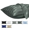 Lirex Silky Satin Pillowcase with Zipper Closure, Polyester Satin Pillow
