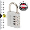 Master Lock 7640EURD Combination Padlock in Aluminium, Grey, 4 x