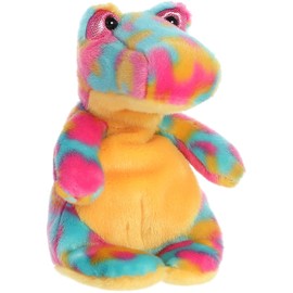 Aurora® Vibrant Jammies™ Goldenberry Gator™ Stuffed Animal - Colorful Delight - Eye-Catching Patterns - Orange 7.5 Inches