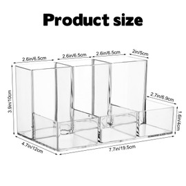 Water Drink Packet Holder, Drink Packet Organizer, Water Flavor Packet Coffee Storage Container, Acrylic Water Flavor Storage Basket with Dividers for Storage Bins for Refrigerator Organizer Cabinets