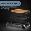 OVENTE Electric Indoor Grill with 13x10 Inch Non-Stick Cooking Surface,