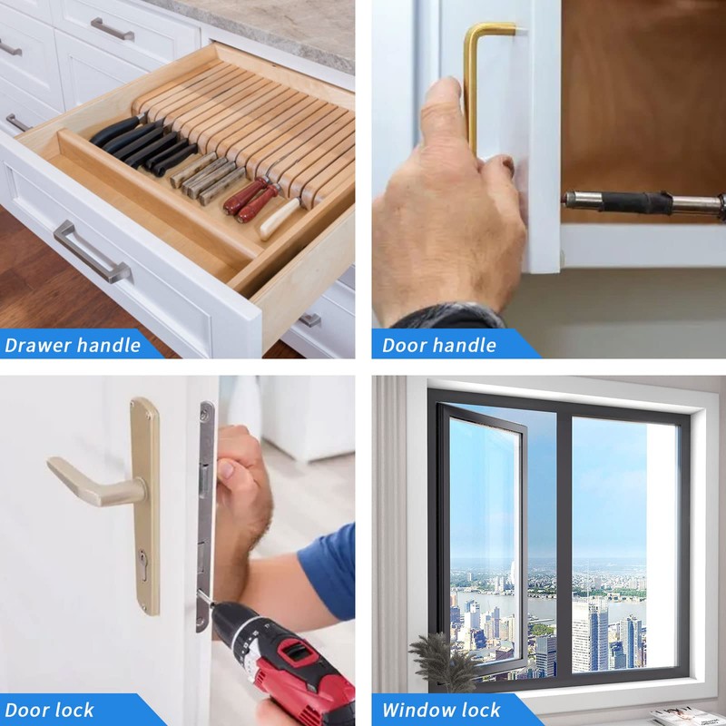 Fingwerk 14-Piece Cabinet Hardware Jig Tool Set, Aluminum Alloy Cabinet
