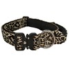 Heavy Duty Dog Collar with Unique Leopard Totem Design Adjustable