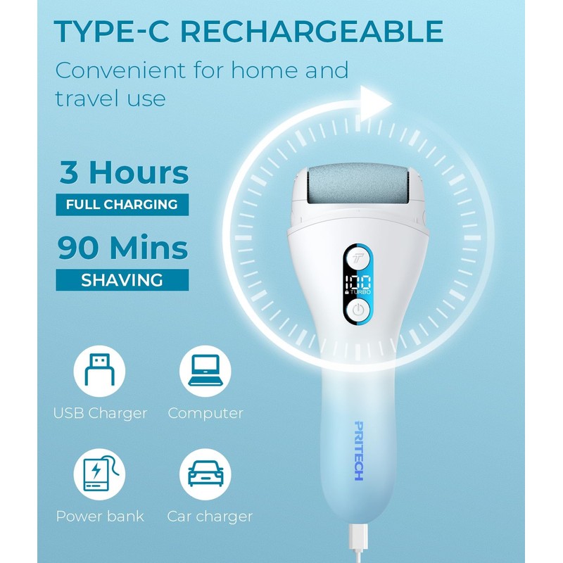 Electric Callus Remover for feet,Rechargeable Foot File Electronic Pedicure Tools