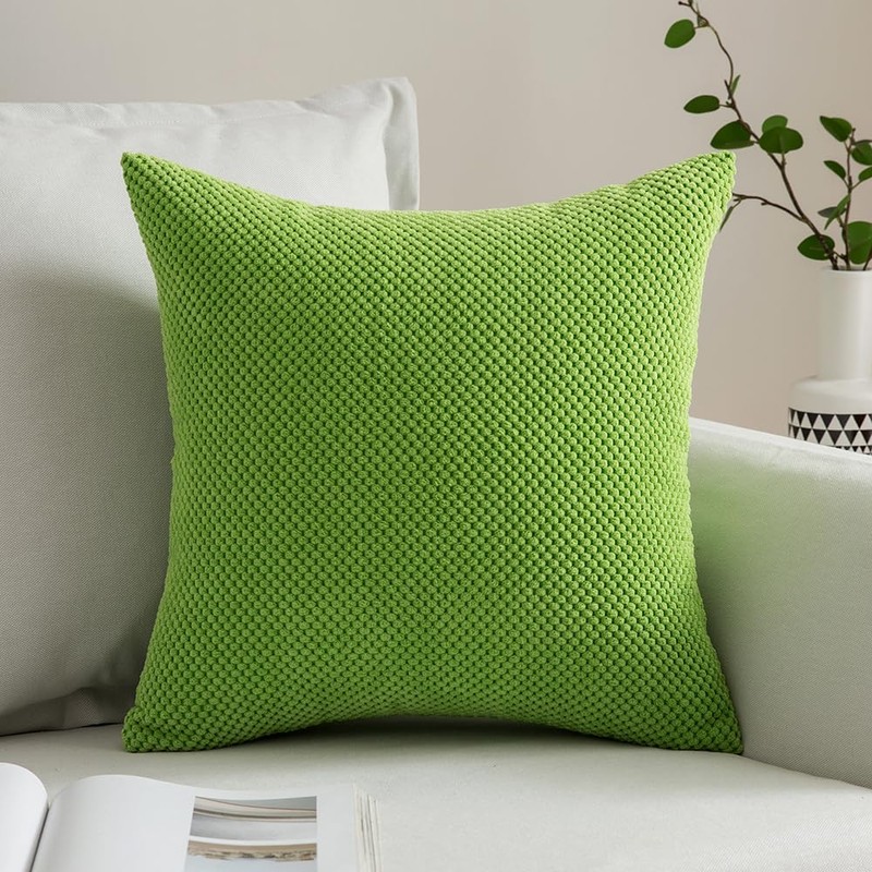 MIULEE Granular Cushion Cover, Pineapple, Soft Plain Decorative Square Cushion