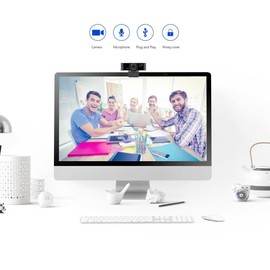 Matosio OwlEye 1080P Conference Camera with 2 Microphones, 84° Wide Angle USB Webcam and Auto Focus and Noise Reduction for Video Conferencing, Compatible with Zoom/MS Teams or OBS Streaming