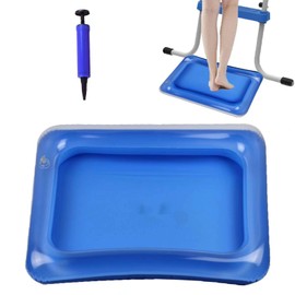Inflatable Pool Foot Bath Basin, Portable Foot Bath Basin, Foot Soaking Bath Basin for Pool Entry Ladder, Swimming Pool Clean Feet Pedicure Supplies (Square)