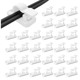 Neyiem Cable Clips, Wall Fixers, Organize Storage, Wire Clips, Fixed Wire Ian Cable, Fall Prevention, R-Type, Wire Hiding, Strong Adhesion, for Cars, Home, Offices, and Other Area Cable Stands (White,