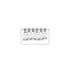 AxLabs Hardware KD By AxLabs Hardtail Bridge - 3-Screw Mount - Antique Silver