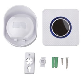 Door Open Bell Adjustable Volume 38 Songs Mute Mode 39.4ft Detection Distance 120° Wireless Door Alarm for Tuya App Home Business Office EU Plug 100‑240V
