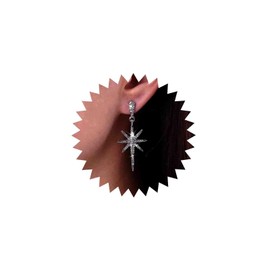 Atentuyi Boho Gold Starburst Earrings Diamond Starburst Drop Earrings Sparkling Crystal Earrings Rhinestone Earrings Dangle Earrings Drop CZ Earrings Statement Earrings Jewellery for Women Girls,