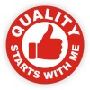 Unbranded/Generic 3pcs Quality Starts With Me Hard Hat Decals Helmet
