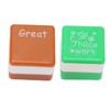 24PCS Teacher Stamps Reusable English Homework Encouraging Grading Stamp for