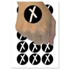 Letter X Uppercase Felt Marker Font Temporary Tattoo Water Resistant