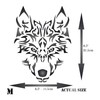 Wolf Stencil, 16,5 x 21,6 cm, cabeza de lobo ártico