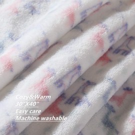 CREVENT Cute Silky Plush Baby Blanket for Girls & Boys Infants Toddlers Newborns Crib Cot Stroller, Giftable Suitable for All Season (Ivory Giraffe)