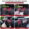 URIZZD 2PCS Leather Car Seat Hooks for Headrest, Vehicle Hanger