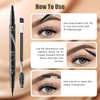 2 in 1 Dual Ended Eyebrow Pencil, Waterproof Microblading Pen,