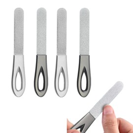 4 Pack Metal Nail File Professional Heavy Duty Stainless Steel Toenail File for Men Women