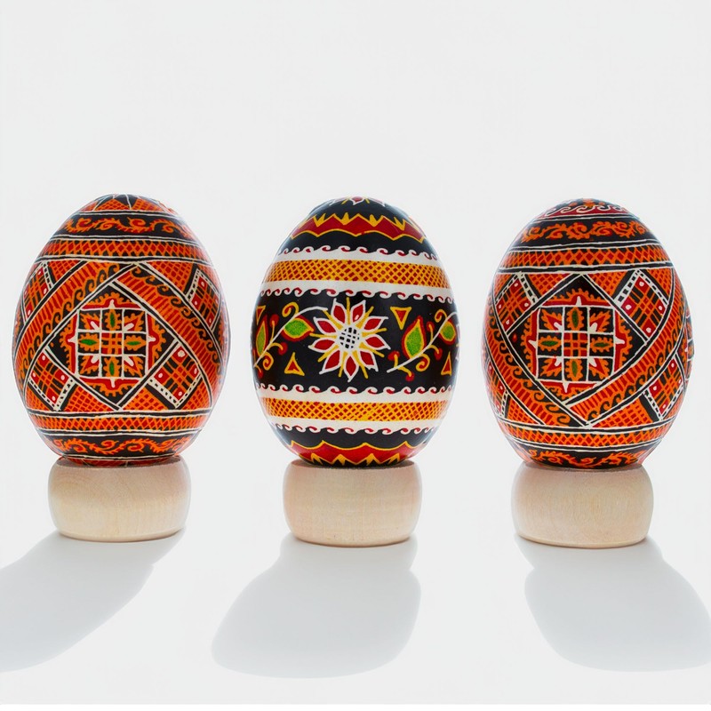 3 Wooden Egg Stands Holders Displays 0.75 Inch Diameter