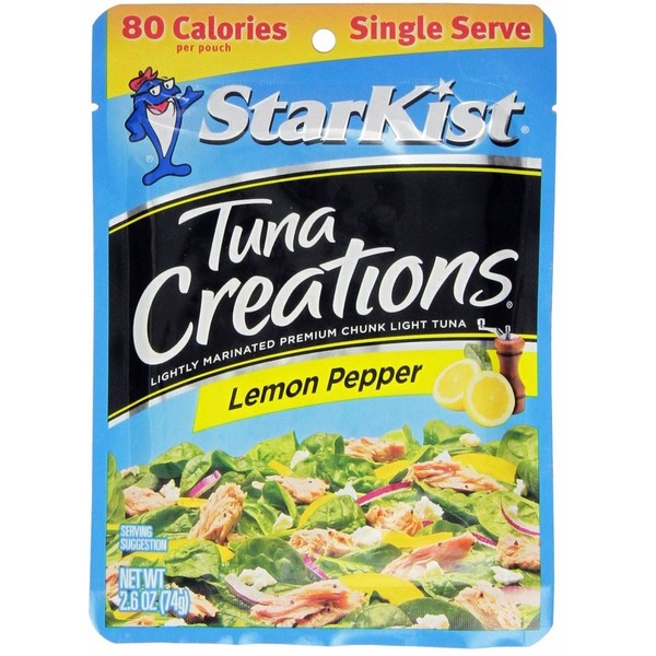 Starkist Tuna Creations, Lemon Pepper, Single Serve 2.6-Ounce Pouch (Pack of 5)