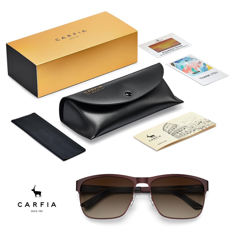 CARFIA UV Protection Mens Sunglasses Polarised Mirrored Glasses for Driving
