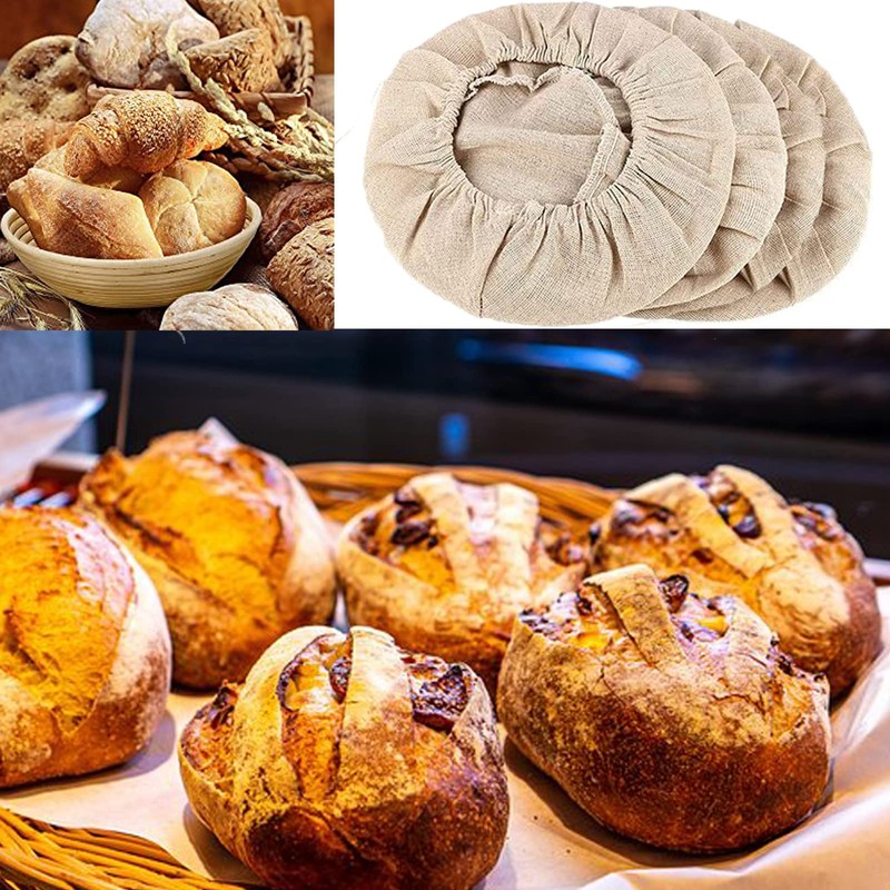 Bread Proofing Cloth, Pack of 4 Round Linen Insert, 23