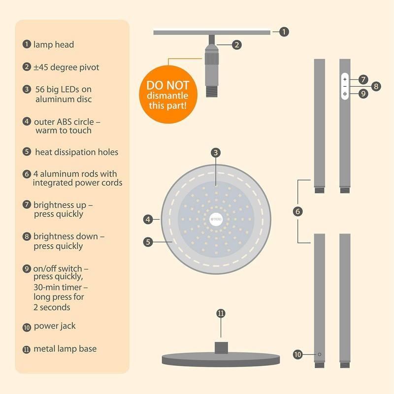 TROND Floor Lamp, 5000LM Super Bright Sky LED Modern Torchiere